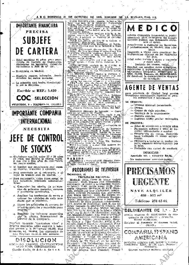 ABC MADRID 31-10-1965 página 112