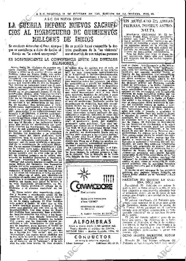 ABC MADRID 31-10-1965 página 69