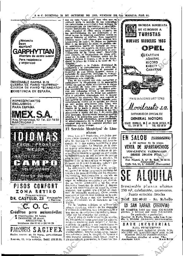 ABC MADRID 31-10-1965 página 90