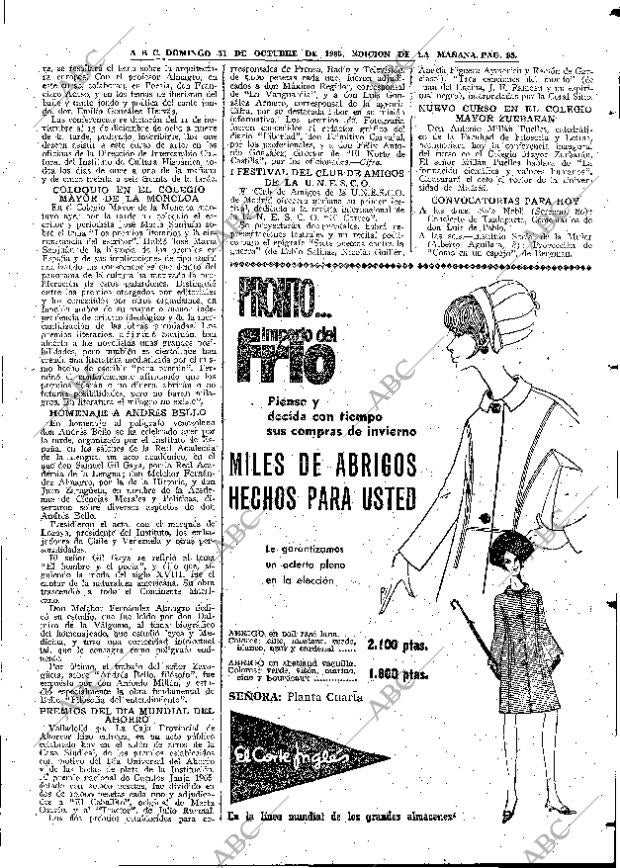 ABC MADRID 31-10-1965 página 95
