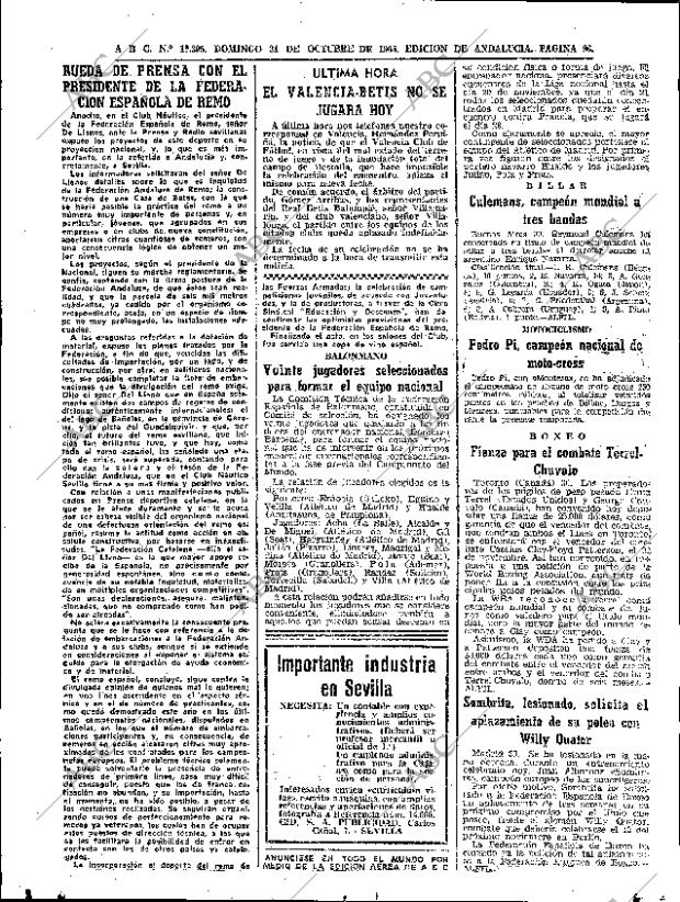 ABC SEVILLA 31-10-1965 página 96
