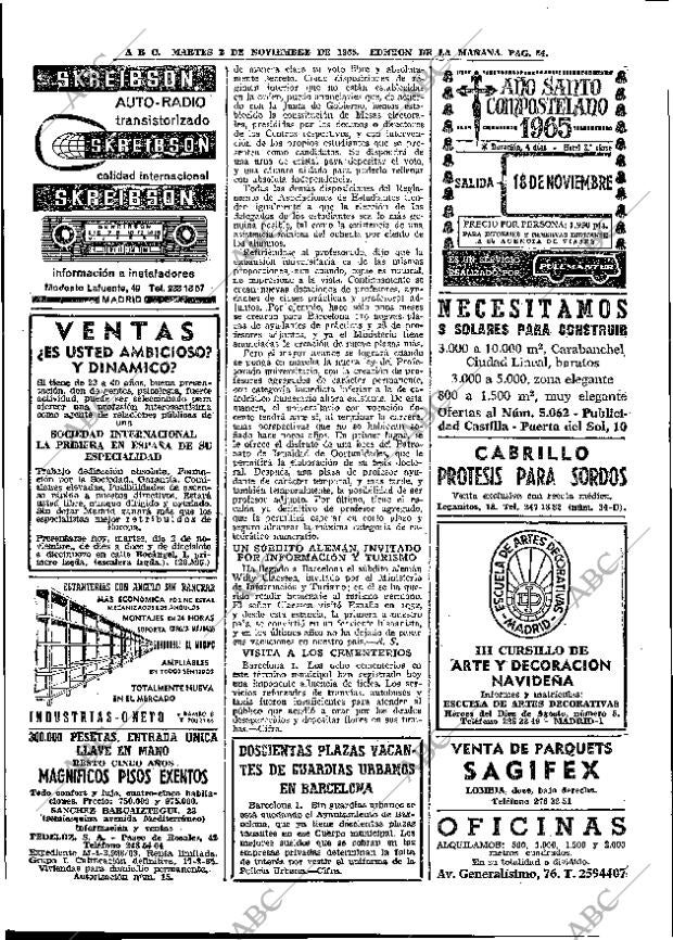 ABC MADRID 02-11-1965 página 64