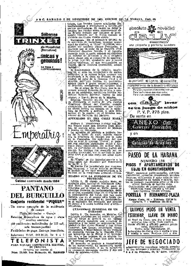 ABC MADRID 06-11-1965 página 68