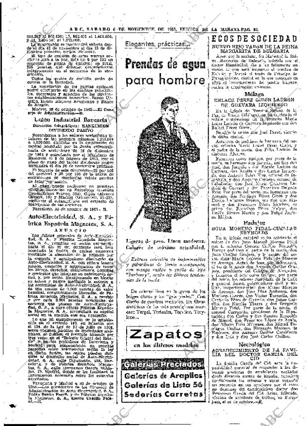 ABC MADRID 06-11-1965 página 86