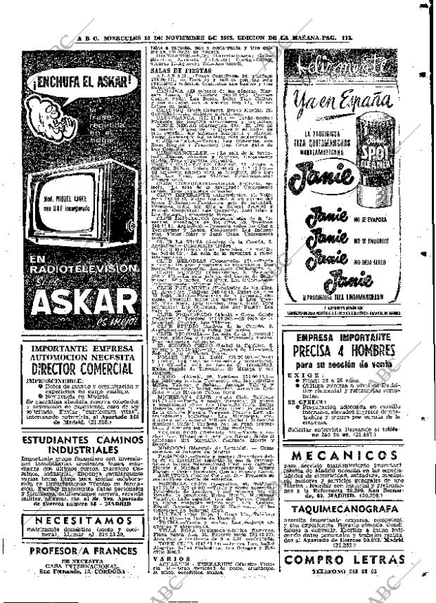 ABC MADRID 10-11-1965 página 113