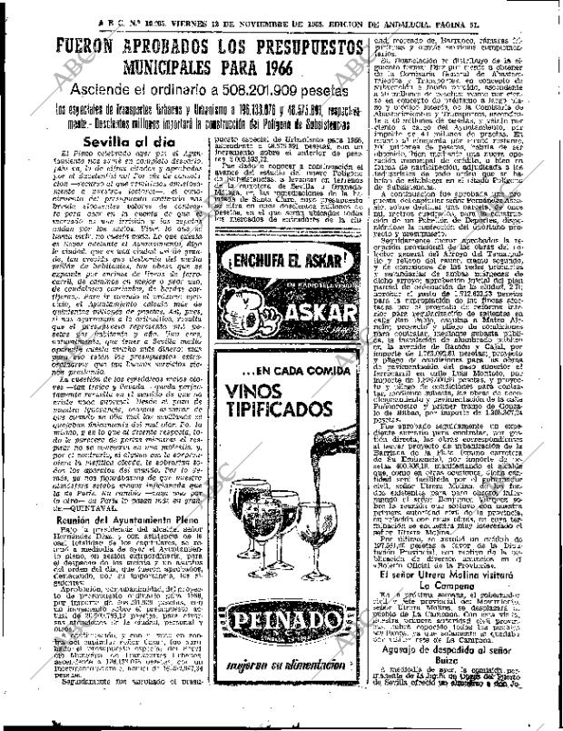 ABC SEVILLA 12-11-1965 página 51