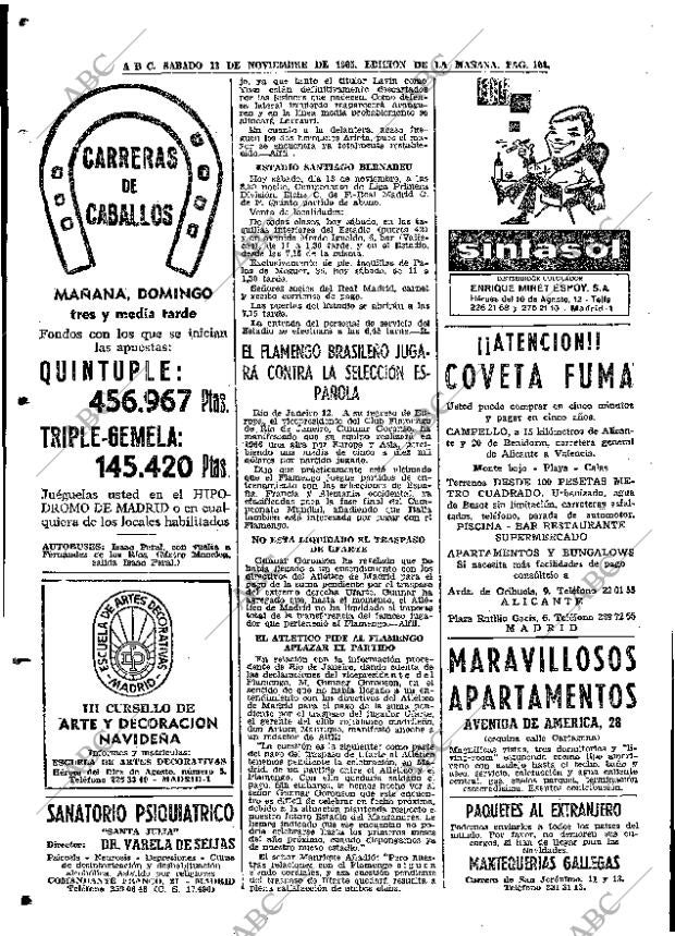 ABC MADRID 13-11-1965 página 104