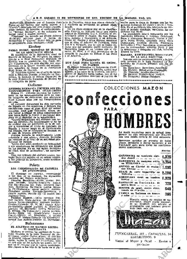 ABC MADRID 13-11-1965 página 107