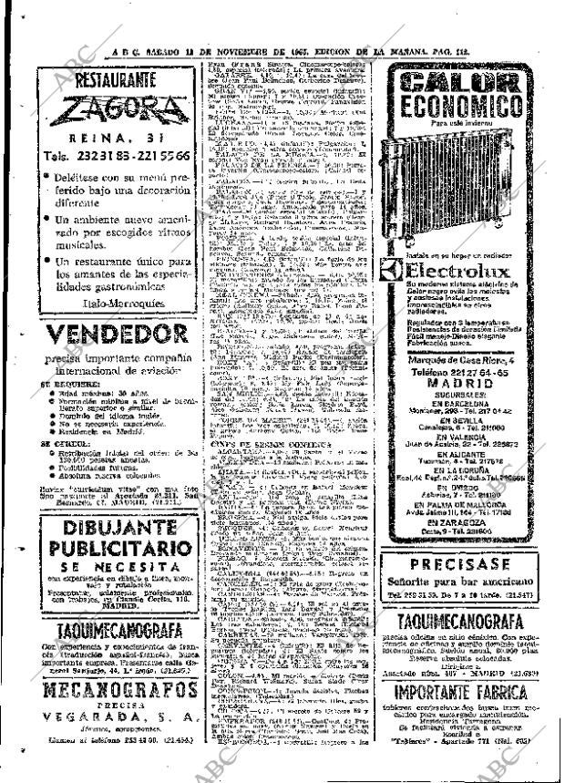 ABC MADRID 13-11-1965 página 112