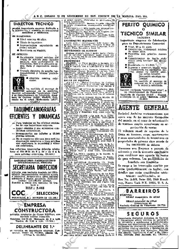 ABC MADRID 13-11-1965 página 114