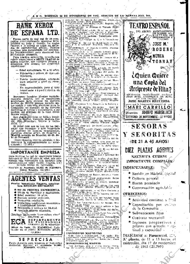 ABC MADRID 14-11-1965 página 109