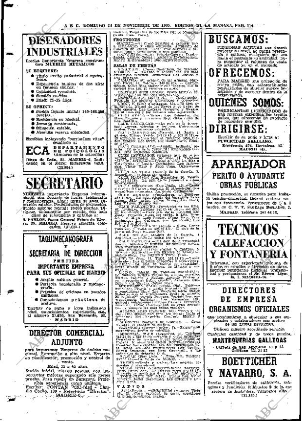 ABC MADRID 14-11-1965 página 110