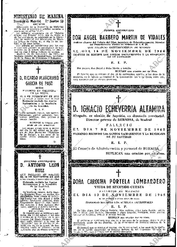 ABC MADRID 14-11-1965 página 122