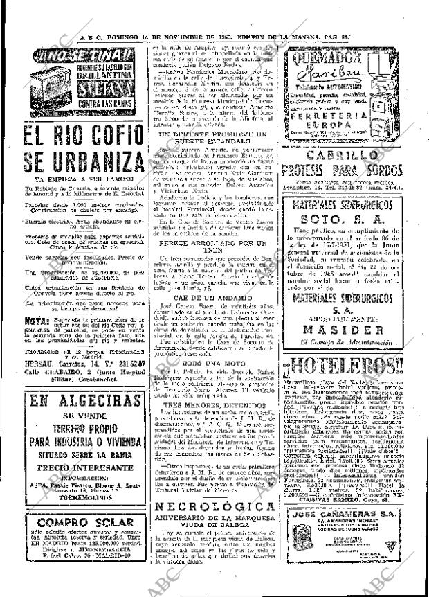 ABC MADRID 14-11-1965 página 90