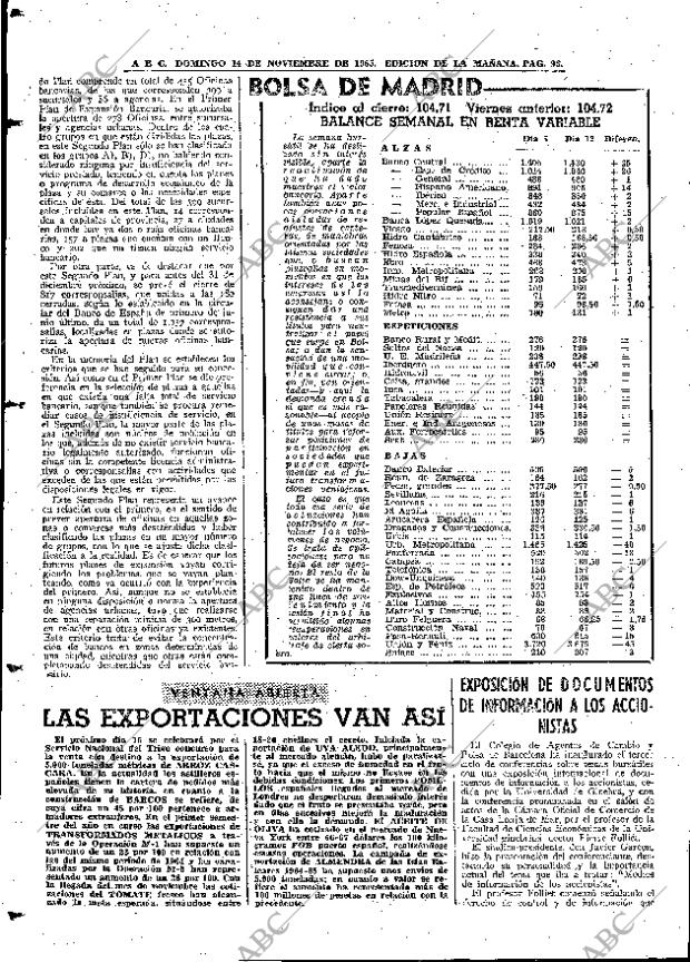 ABC MADRID 14-11-1965 página 96