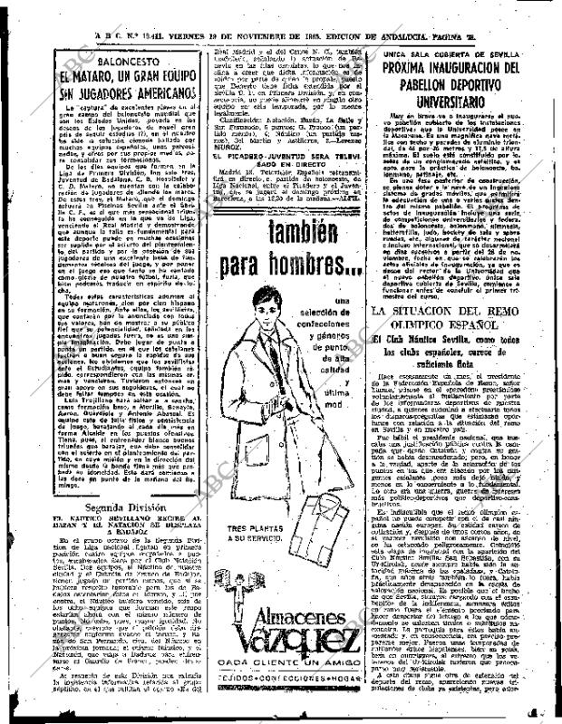 ABC SEVILLA 19-11-1965 página 73