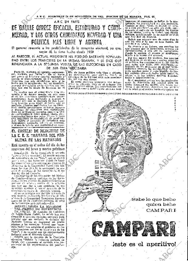 ABC MADRID 24-11-1965 página 65