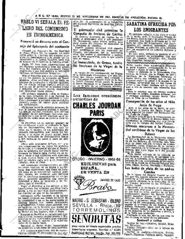 ABC SEVILLA 25-11-1965 página 65
