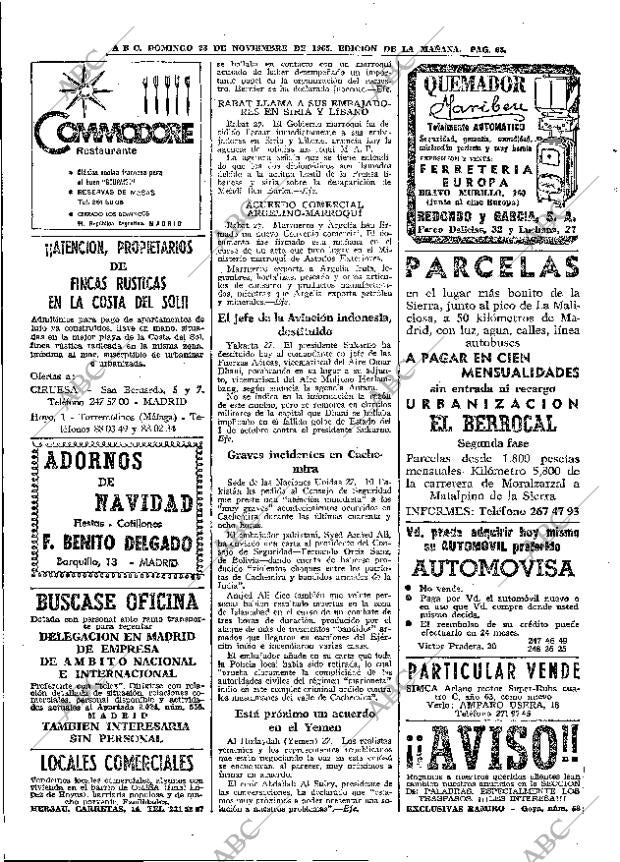 ABC MADRID 28-11-1965 página 68