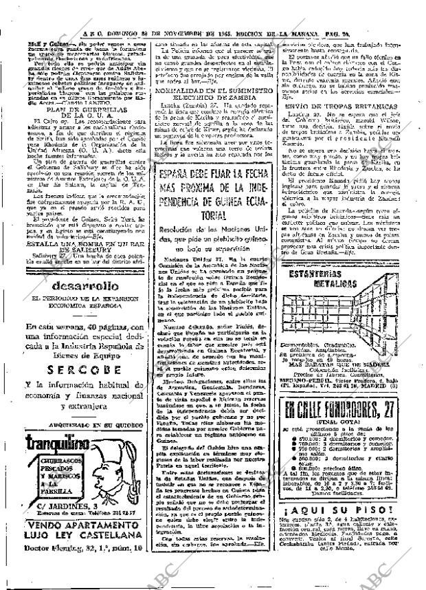 ABC MADRID 28-11-1965 página 70