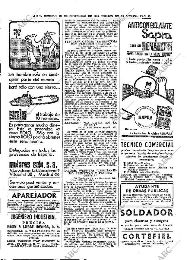 ABC MADRID 28-11-1965 página 94