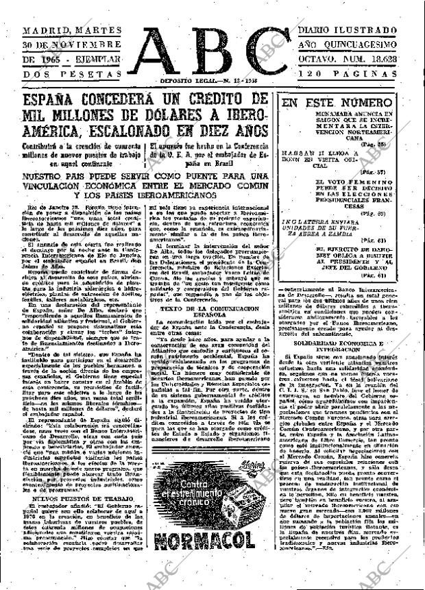 ABC MADRID 30-11-1965 página 47