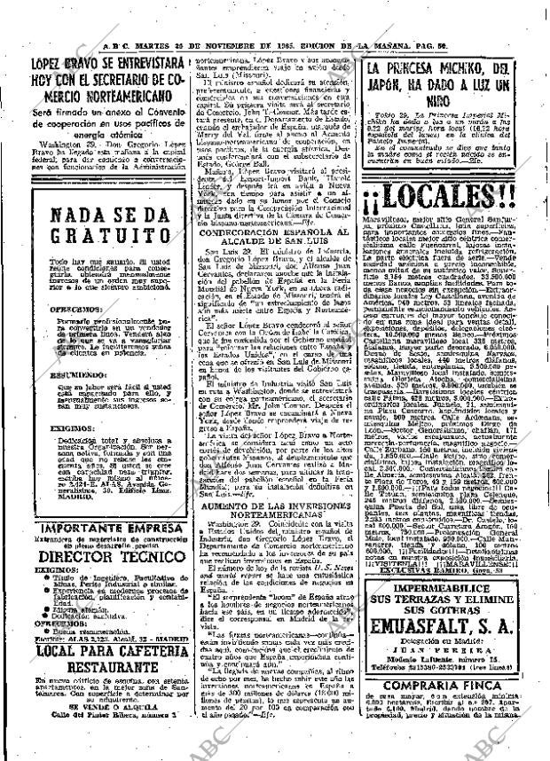 ABC MADRID 30-11-1965 página 50