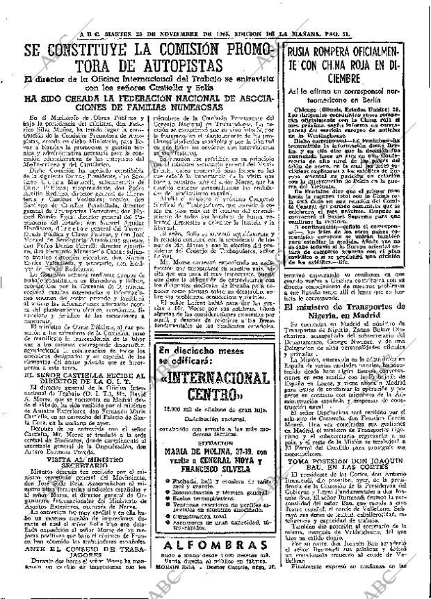 ABC MADRID 30-11-1965 página 51
