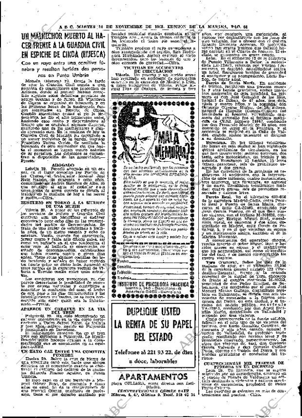 ABC MADRID 30-11-1965 página 64