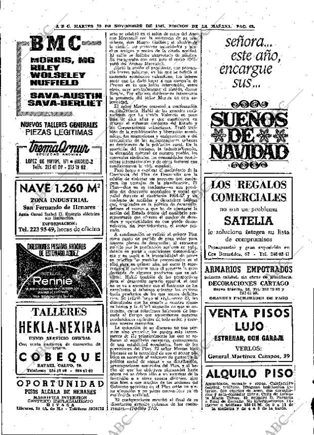 ABC MADRID 30-11-1965 página 68