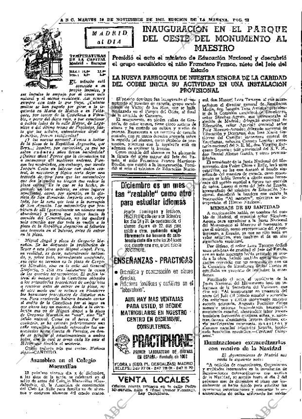 ABC MADRID 30-11-1965 página 73