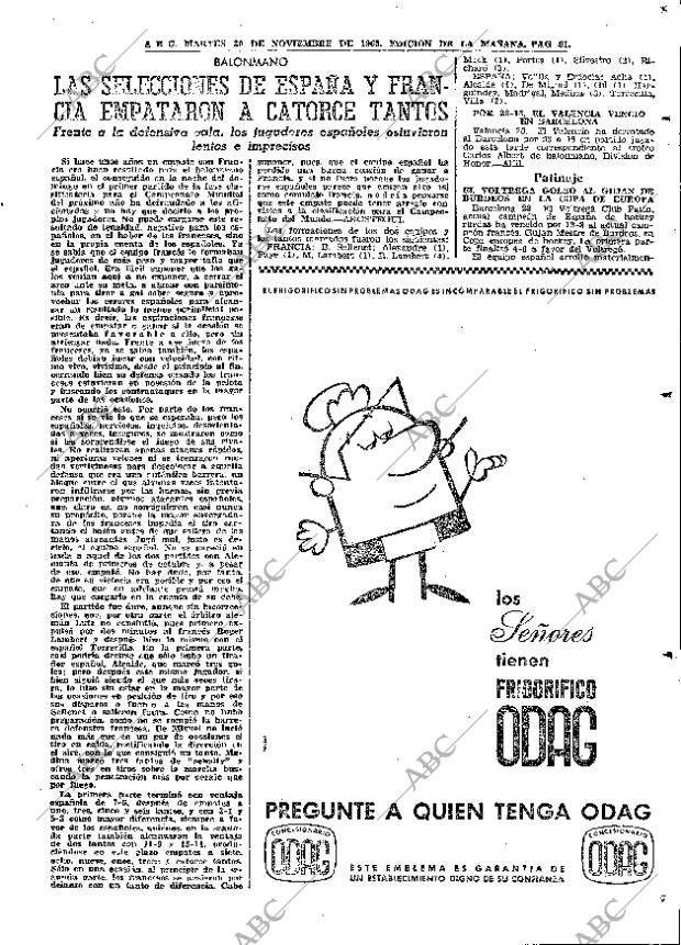 ABC MADRID 30-11-1965 página 91