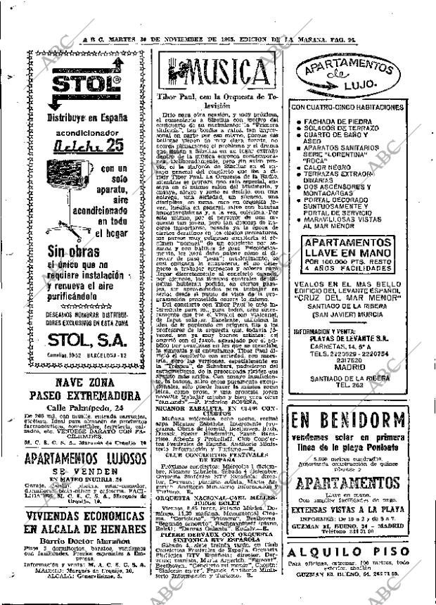 ABC MADRID 30-11-1965 página 94