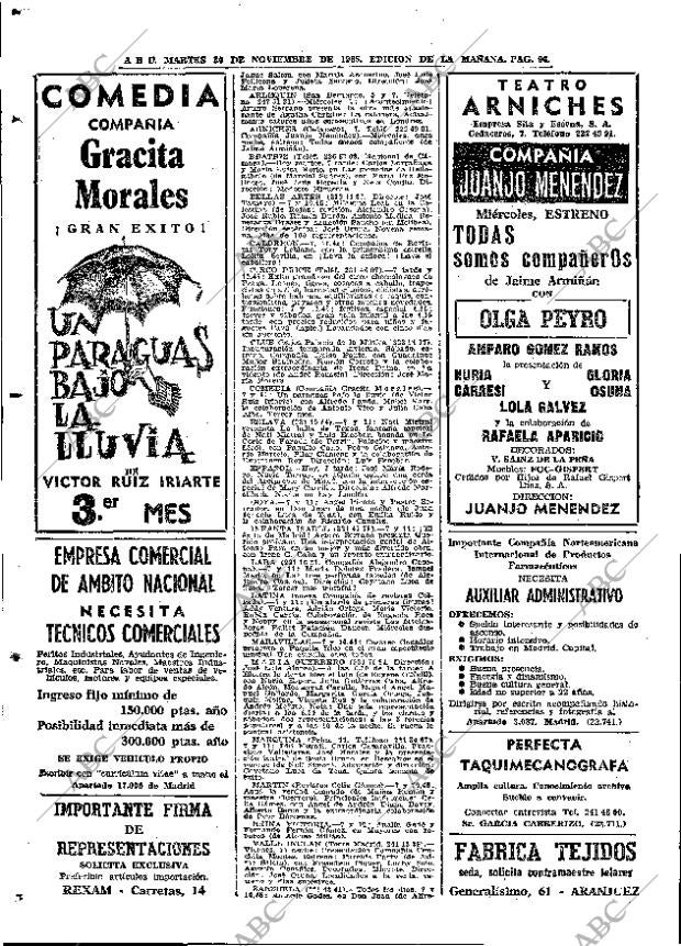 ABC MADRID 30-11-1965 página 96