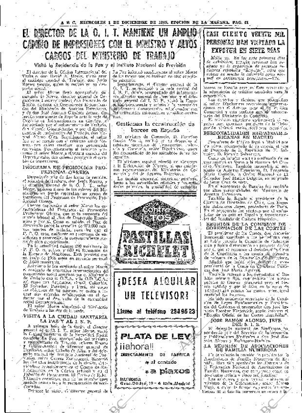 ABC MADRID 01-12-1965 página 61