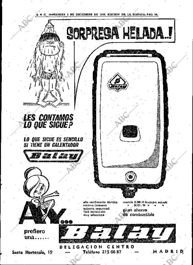 ABC MADRID 01-12-1965 página 84