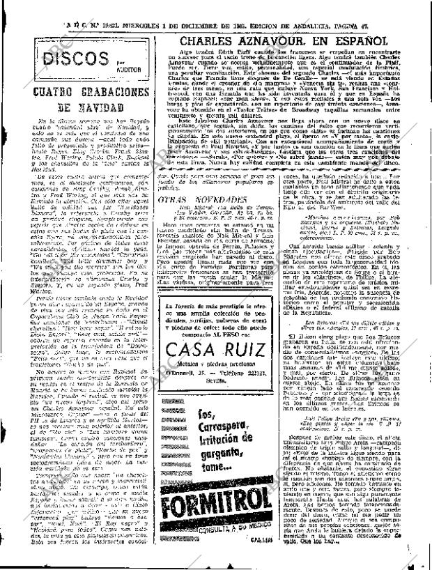 ABC SEVILLA 01-12-1965 página 47