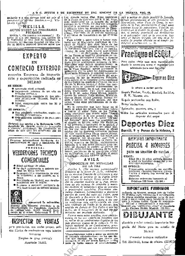ABC MADRID 02-12-1965 página 68