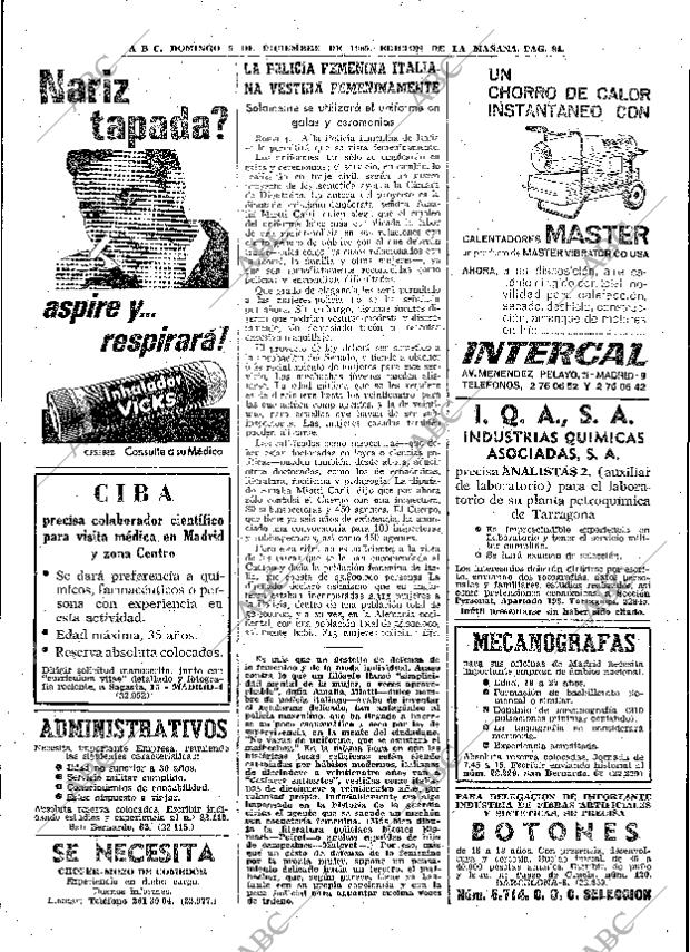 ABC MADRID 05-12-1965 página 84