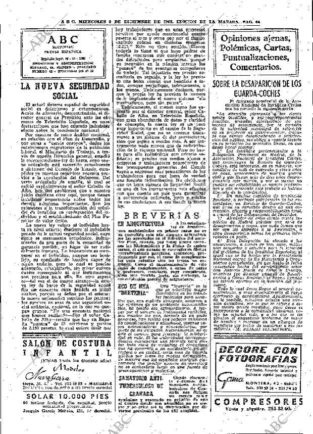 ABC MADRID 08-12-1965 página 64