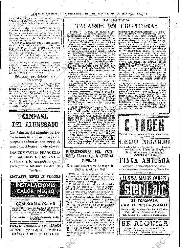 ABC MADRID 08-12-1965 página 70