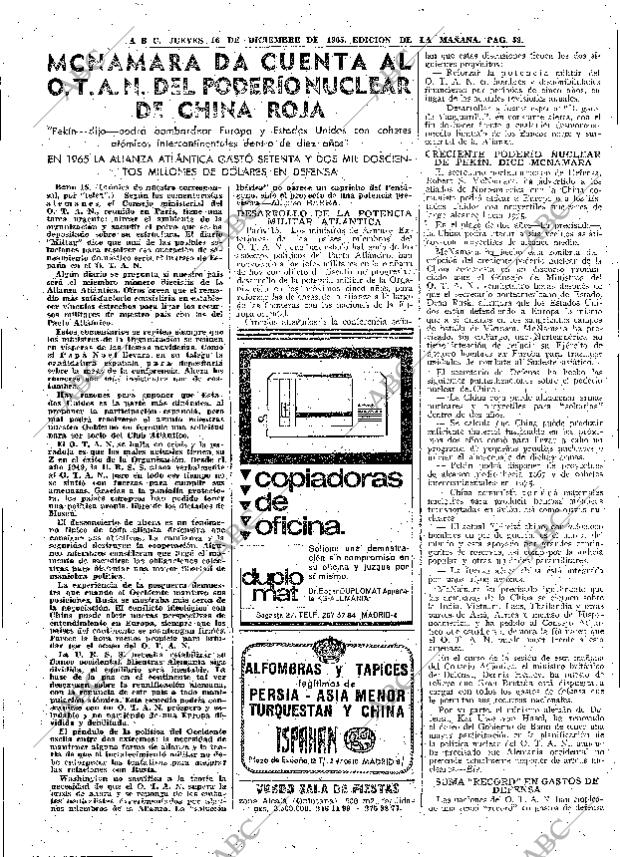 ABC MADRID 16-12-1965 página 59