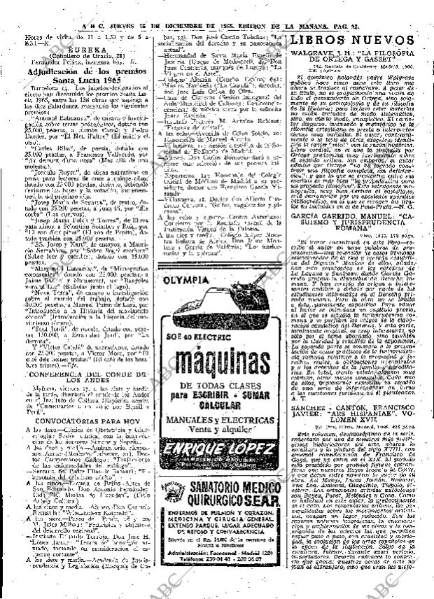 ABC MADRID 16-12-1965 página 93