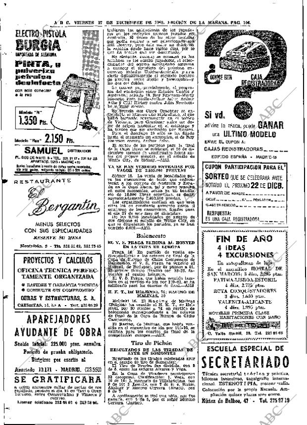 ABC MADRID 17-12-1965 página 106