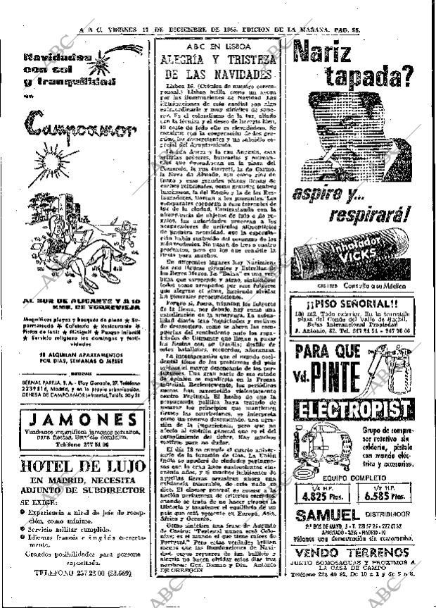 ABC MADRID 17-12-1965 página 68