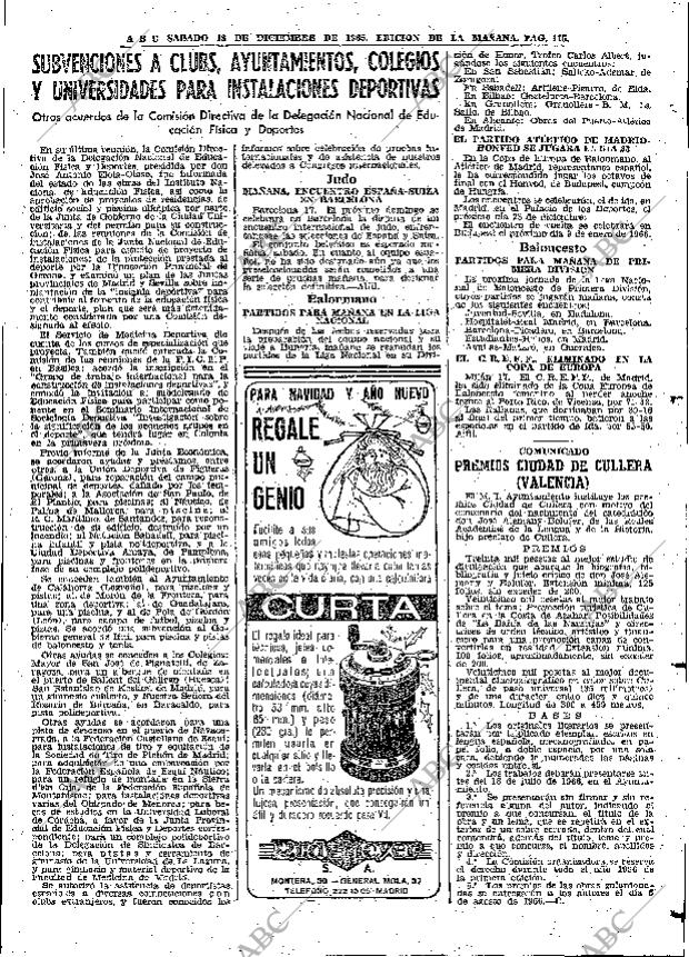 ABC MADRID 18-12-1965 página 115