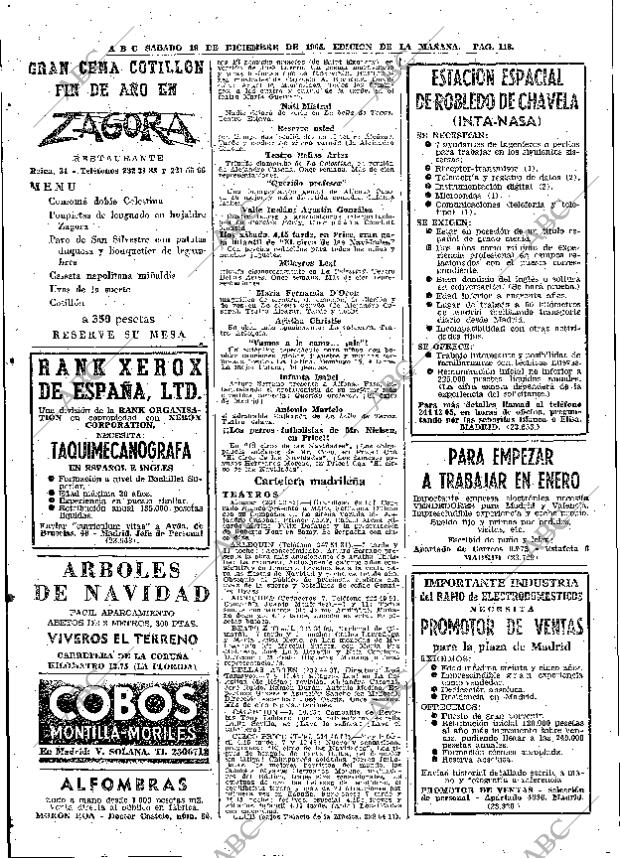 ABC MADRID 18-12-1965 página 118