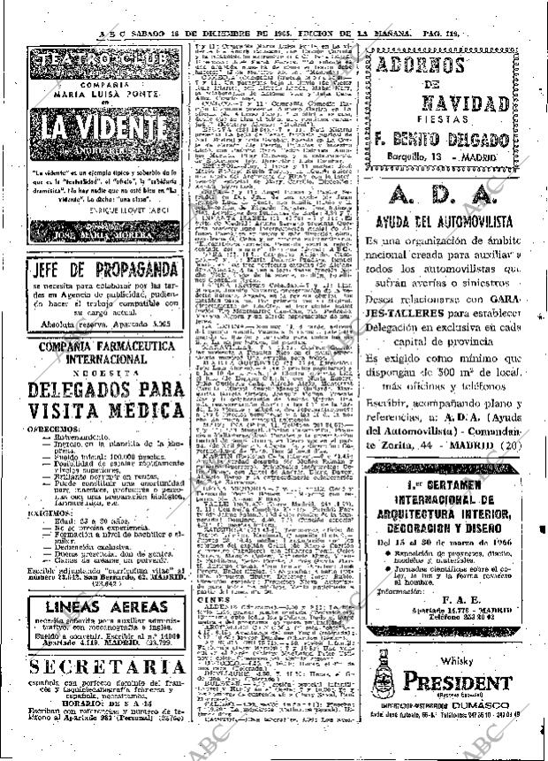 ABC MADRID 18-12-1965 página 119