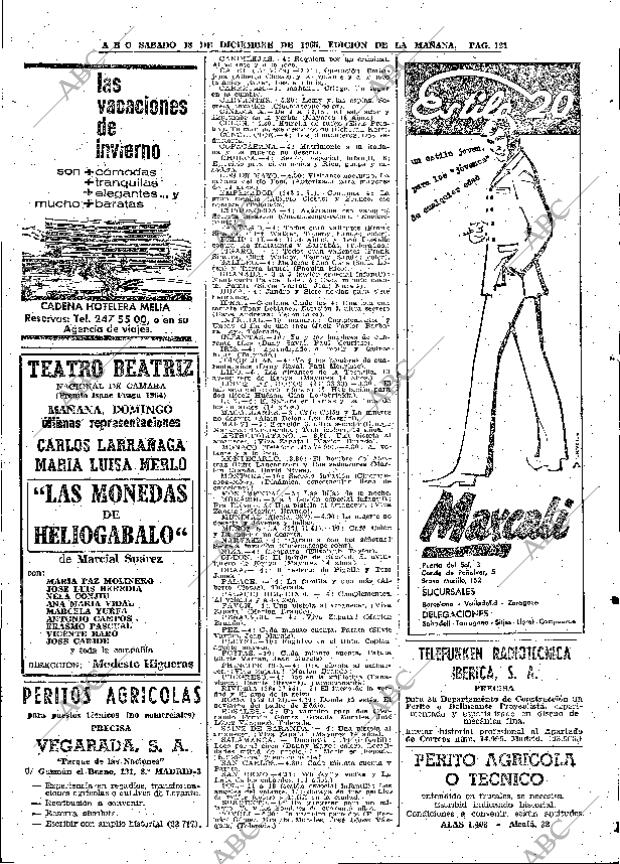 ABC MADRID 18-12-1965 página 121