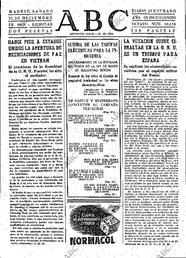 ABC MADRID 18-12-1965 página 65